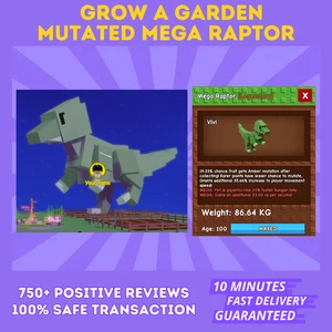 🟢Online🟢Cresci un Giardino✅ Mega Raptor Mutato Titanic Gigante 86KG+ - Foto 1 di 1