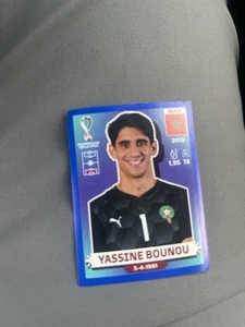 2022 Panini World Cup Qatar MAR 3 Yassine Bounou Morocco - blue parallel sticker - Picture 1 of 2