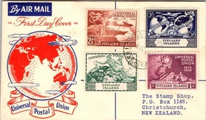 1949 Pitcairn Island Air mail First Day Cover FDC to Christchurch New Zealand - Picture 1 of 2