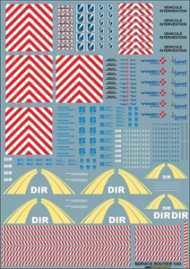 Décalcomanie à l'eau A4, DDE, DIR, ASF, sécurité autoroute, custom, maquette - Imagen 1 de 1