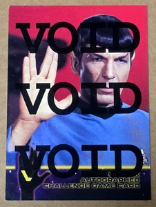 Skybox Star Trek The Original Series TOS Season 2 Autograph Challenge V VOID - Picture 1 of 2