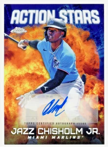 Autógrafo Topps Chrome Action Stars Jazz Chisholm Jr 2023 ASCA-JC 25/06 - Imagen 1 de 2