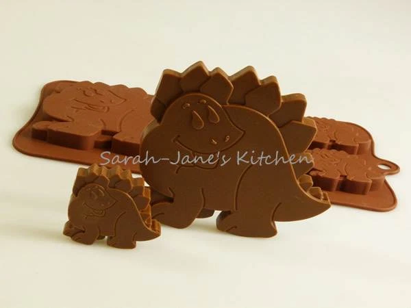 SARAH-JANE'S KITCHEN 4+1 stampo cioccolato silicone dinosauro resina cera scioglie matite artigianato stampo caramelle