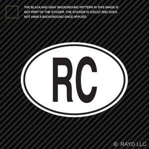 RC Taiwan Country Code Oval Sticker Decal Self Adhesive Taiwanese euro - Picture 1 of 1