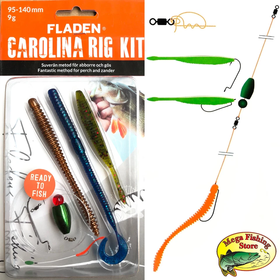 FLADEN Carolina Rig Kit -  Raubfisch Montage - Barsch Zander Hecht Köder Set  - Bild 1 von 4