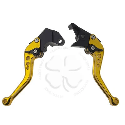 Palancas de freno y embrague CNC Shorty doradas para Suzuki GSXR 600 750 97-03 mango manual Foto 1 de 4