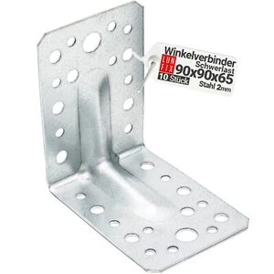 10 X Winkelverbinder Lochplattenwinkel Bauwinkel verstärkt Montagewinkel 90x90 - Bild 1 von 8
