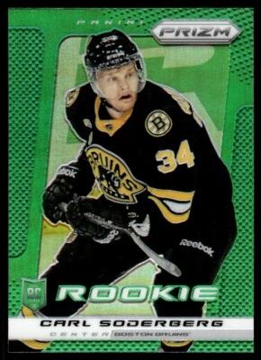 2013-14 Panini Prizm Prizms Green Carl Soderberg Boston Bruins #206 - Image 1 of 2