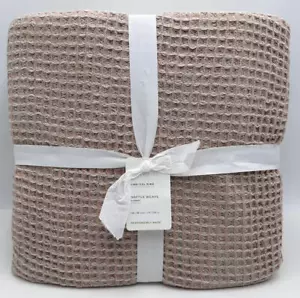 Pottery Barn Waffle Weave Blanket ~ KING ~ Rosewood - Picture 1 of 2