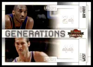 2009-10 Panini Threads SP Rare Kobe Bryant & Jerry West Lakers #1 *Noles2148* - Picture 1 of 2