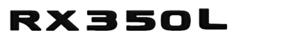 GENUINE NEW OEM GLOSS BLACK LEXUS RX350L BLACK OUT EMBLEM OVERLAY PT948-48222-02 - Image 1 of 3