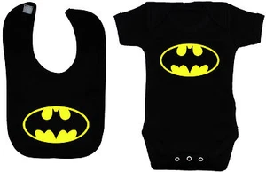 Baby Grow, Romper, Bodysuit & Feeding Bib 0-24m Superhero Bat Boy Girl Gift - Picture 1 of 6