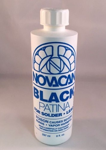 Novacan Black Patina for Lead & Solder - 8 oz. Stained Glass Supplies ...