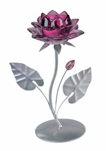 Teelichthalter Kerzenhalter Metall Glas Deko Windlicht Kerzenständer Leuchter - Bild 1 von 1