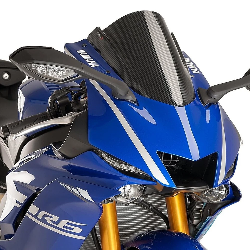 Pare-Brise [ Puig ] Z-Racing / Carbone Look - Yamaha YZF R6 (2017-2023) - - Photo 1/2