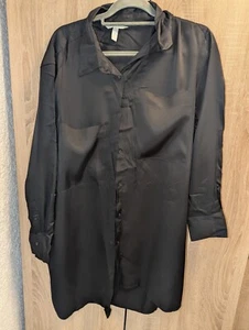 H&M Long Bluse Langarm Schwarz Gr L - Bild 1 von 4