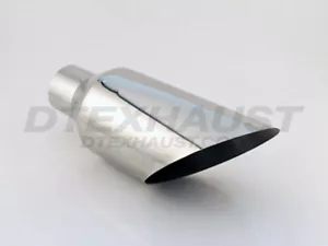 Q9-401218AC EXHAUST STAINLESS DIESEL TIP ANGLE 4" INLET 12" OUTLET 18" LENGTH - Picture 1 of 3
