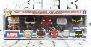 Funko Pop Prodigy Hornet Prince Of Arachne Spider-Armor MK I I II confezione da 5 Amazon - Foto 1 di 12