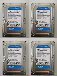 WESTERN DIGITAL WD10EZEX WDBLUE 4 Pezzi HARD DISK INTERNO 3,5 1TB SATA3 7200RPM - Photo 1/3