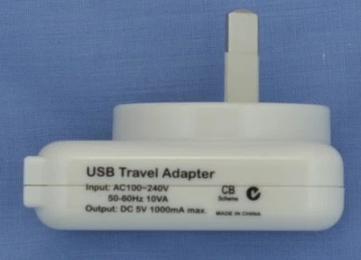 USB A Wall Socket Charger Travel Adaptor - Image 1 of 4