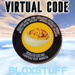 Devilled Egg Hat ROBLOX - Virtual Toy Code Sent in Inbox Celebrity - Foto 1 di 2