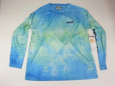 NUEVO NUEVO CON ETIQUETAS Gancho y Aparejos Manga Larga XL Pesca Rendimiento Atlético Hombre’s Azul Foto 1 de 4