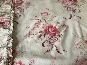 Antike französische Blumen Schleifen Shabby Chic Rüschen große Gardine Panel 2 von 2 - Bild 1 von 12