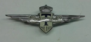 TOURING SUPERLEGGERA MILANO enamel and chromium medium emblem 85 x 33 mm. - Picture 1 of 2