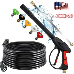 Hochdruck Auto Hochdruckreiniger 4000 PSI Spritzpistole Stab Lanze Düse Spitzen Schlauch Kit - Bild 1 von 12