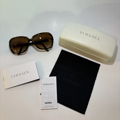 Gafas de sol Versace genuinas y estuche marrón MOD. 4218-B 965/13 Hecho en Italia Foto 1 de 4
