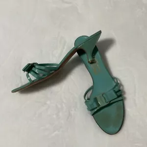 Salvatore Ferragamo Vara Bow Kitten Heels Sandals 9.5 - Picture 1 of 6