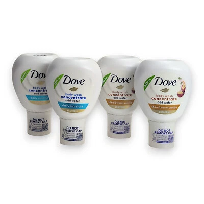 4 Dove Concentrate Body Wash Refill 4oz Ea- Shea & Warm Vanilla, Daily Moisture - Image 1 of 4
