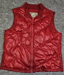 Old Navy Puffer Vest Womens XXL Red Polyester Insulated Fleece Lined Full Zip - Picture 1 of 6