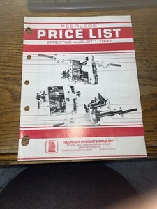 Tecumseh Peerless Price List 1990 - Picture 1 of 1
