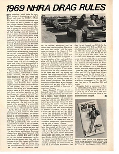1969 NHRA DRAG RULES ~ ORIGINALARTIKEL - Bild 1 von 2