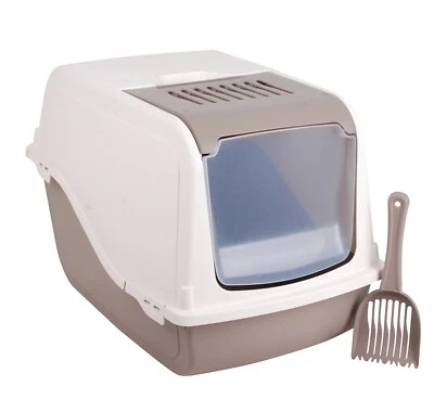 Kats Katzenklo Katzentoiletten Haubentoilette Katzen-Klo mit Klappe Toilette