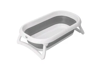 Rotho Baby Badewanne 2 go Faltwanne stone grey/white - Bild 1 von 1
