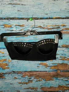 Pink By Victoria's Secret Size XS Black Strapless Bikini Top 36R - Picture 1 of 3