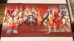 Vs System Red Promo Playmat Justice League of America JLA Superman Flash Batman - Picture 1 of 6