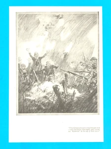 1919 German's surrender at end of WWI Great War art PRINT bayonets WWI - Picture 1 of 3