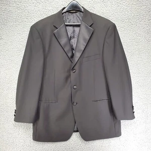 Caravelli Men's Blazer 42S Black SUPERIOR 150's EIFFEL Three Button Jacket - Picture 1 of 13