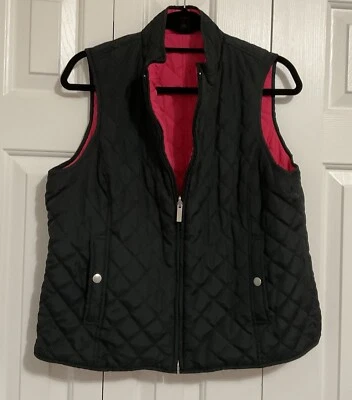 Chaleco acolchado Westbound para mujer grande reversible azul negro cremallera bolsillos delanteros a presión Foto 1 de 4