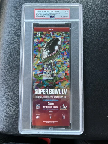 2021 SUPER BOWL LV 🏆PSA 9 Ticket BUCS CHIEFS TOM BRADY MVP 🔥🔥 Cover