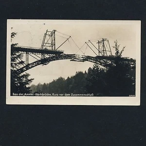 ECHELSBACH Ammer-Hochbrücke Melan-Bogenbrücke im Bau / Bridge * Foto-AK um 1929 - Bild 1 von 2