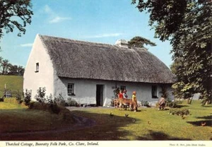 SHANNON FARMHOUSE Bunratty Folk Park County Clare IRLAND 4x6 Vintage Postkarte - Bild 1 von 2