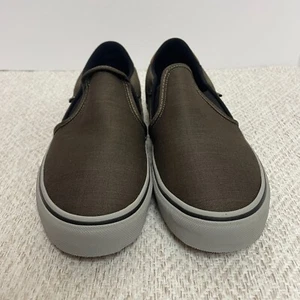 Vans Herren 10,5 Asher Deluxe Walnuss/Grau Textil Slipper Schuhe Neu im Karton **LESEN** - Bild 1 von 6
