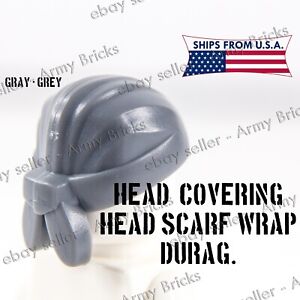 Head Covering Head Scarf Wrap Durag CUSTOM Brick Weapons Gun & Arms minifig Gray