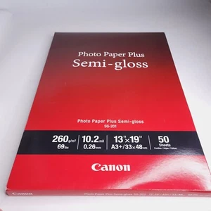 NEW Canon Printer Photo Paper Plus Semi-Gloss 13x19 50 Sheets SG-201 - Picture 1 of 13
