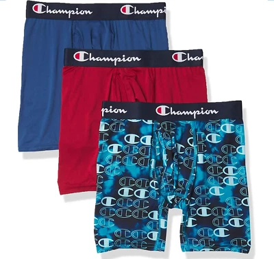 Paquete de 3 calzoncillos boxer Champion para hombre GRANDES NUEVOS CON ETIQUETAS L 36-38" Foto 1 de 4