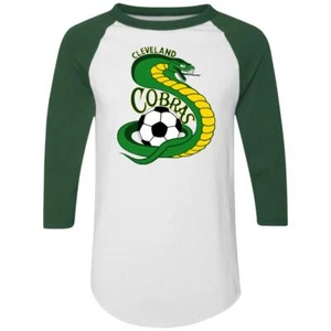 Cleveland Cobras Raglan Shirt 3/4 Sleeve Colorblock | ASL Soccer Team - Picture 1 of 6